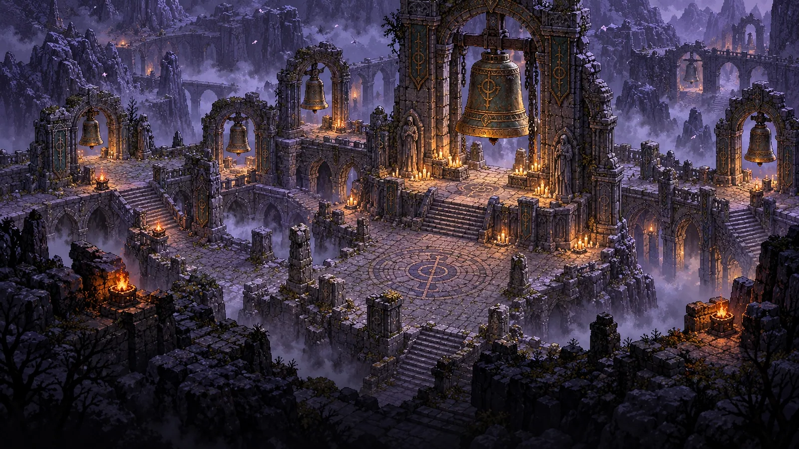 Pintura de Templo dos Sete Sinos
